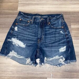 Denim high waisted shorts